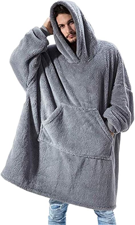 wearable blanket hoodie for men.